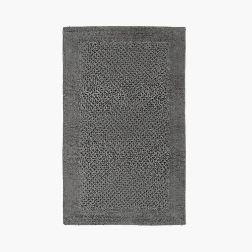 Килимок для ванни "бухта" 50х80 см, двостороння, бавовна 2200 г/м2, темно-сірий