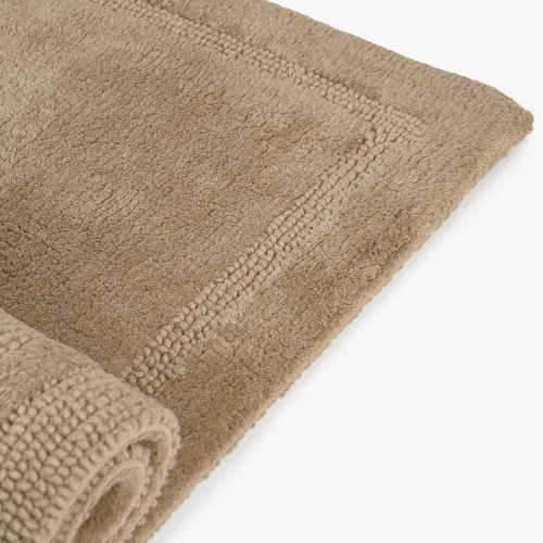 Килимок для ванни "Ліман" 50х80 см, бавовна 2800 г/м2, холодна бежева, двостороння
