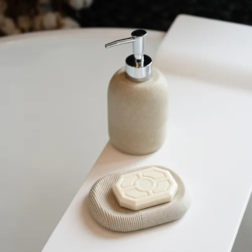 Мыльница BOSTON BA-02 бежевая 127х94 мм из непрозрачной смолы