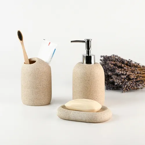 Мыльница BOSTON BA-02 бежевая 127х94 мм из непрозрачной смолы