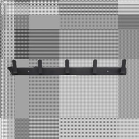 Вішалка на 5 гачків із алюмінієвого сплаву чорного кольору, 435х55 мм