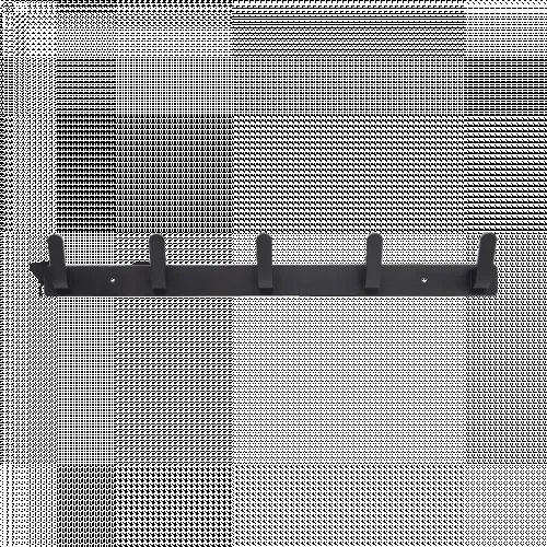 Вешалка на 5 крючков из алюминиевого сплава черного цвета, 435х55 мм