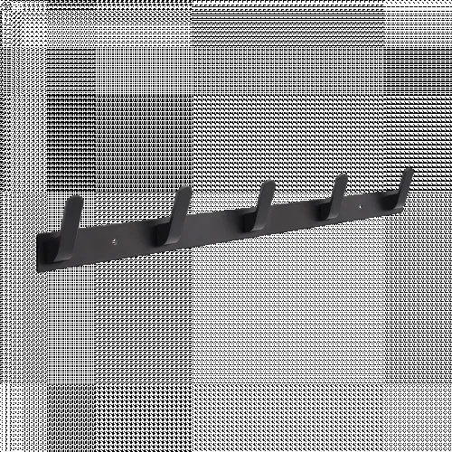 Вешалка на 5 крючков из алюминиевого сплава черного цвета, 435х55 мм