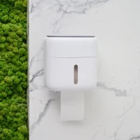 Тримач для туалетного паперу МВМ MY HOME, 230x162x235 мм, білий/сірий, полістирол/полікарбонат