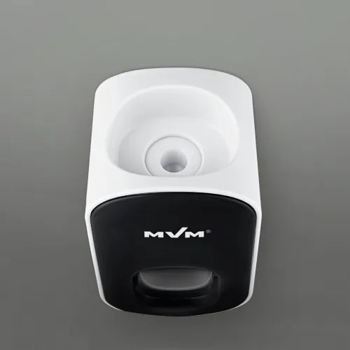Диспенсер для зубної пасти MVM білий/чорний, що клеиться, ABS пластик, 113х60х70 мм