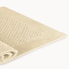 Килимок для ванни "бухта" 50х80 см, двостороння, бавовна 2200 г/м2, бежева