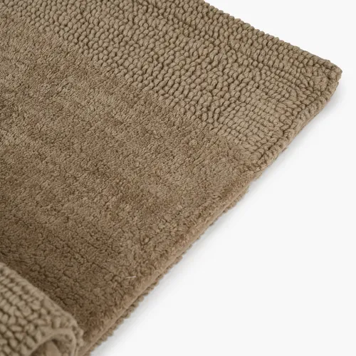 Килимок для ванни "Пляж" 50х60 см, бавовна 2400 г/м2, холодна бежева, двостороння