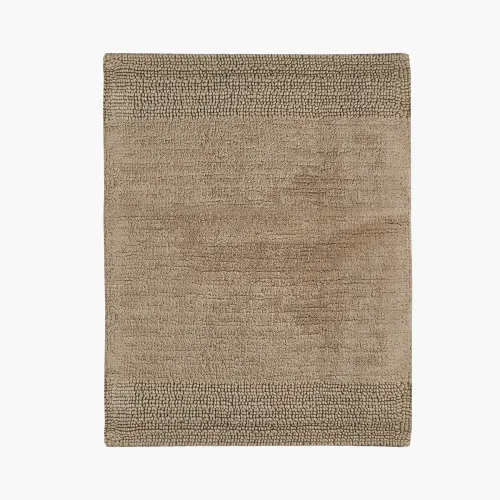 Килимок для ванни "Пляж" 50х60 см, бавовна 2400 г/м2, холодна бежева, двостороння