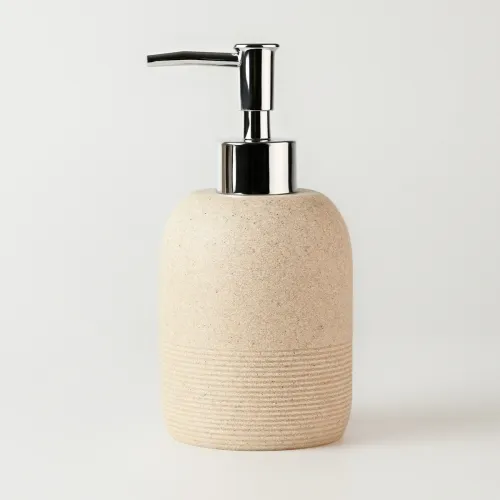 Диспенсер для рідкого мила MVM MY HOME BOSTON 230 мл, бежевий, 75х155 мм, непрозора смола