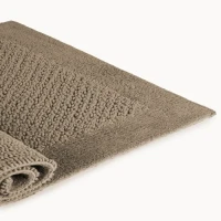 Коврик для ванны "бухта" 50х80 см, двухсторонний, хлопок 2200 г/м2, холодный бежевый