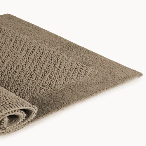 Килимок для ванни "бухта" 50х80 см, двостороння, бавовна 2200 г/м2, холодна бежева