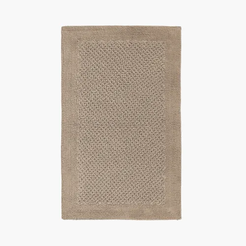 Килимок для ванни "бухта" 50х80 см, двостороння, бавовна 2200 г/м2, холодна бежева