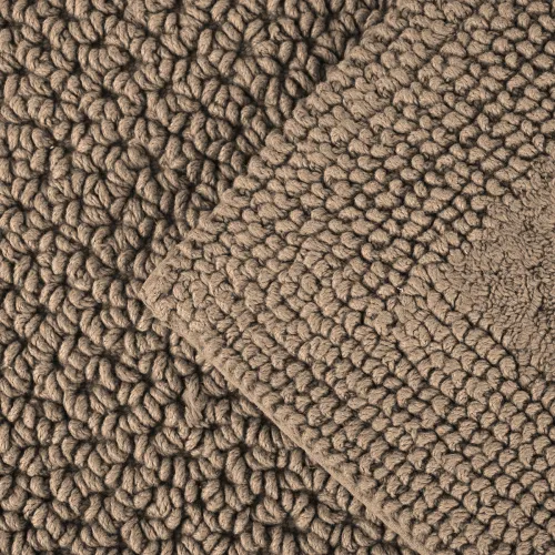 Килимок для ванни "бухта" 50х80 см, двостороння, бавовна 2200 г/м2, холодна бежева