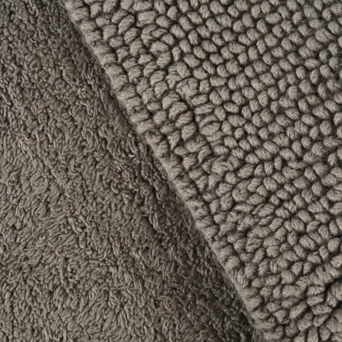 Килимок для ванни "Пляж" 50х60 см, бавовна 2400 г/м2, темно-сірий, двосторонній