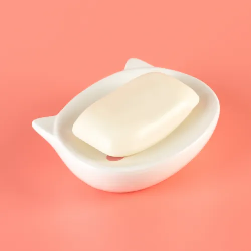 Мильниця керамічна MY HOME "Cute Cat" біла 110х90х30 мм