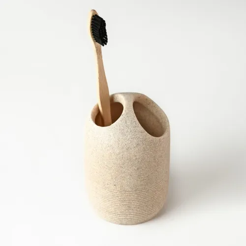 Подставка для зубных щеток и пасты MVM MY HOME BOSTON, бежевый, 78х112 мм, непрозрачная смола