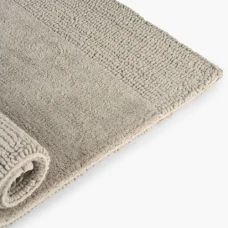 Килимок для ванни "Пляж" 50х60 см, бавовна 2400 г/м2, сірий, двосторонній