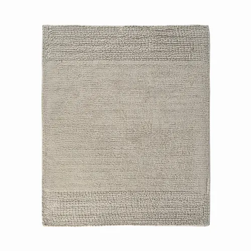 Килимок для ванни "Пляж" 50х60 см, бавовна 2400 г/м2, сірий, двосторонній