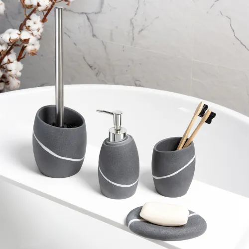 Килимок для ванни "Лагуна" 50х80 см, сірий, бавовна 1200 г/м2