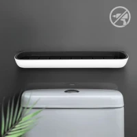 Клеюча полиця велика біла/чорна, 120х55х422 мм, ABS пластик, водостійка, навантаження до 5 кг