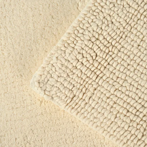 Килимок для ванни "Гавань" 50х80 см, бавовна 2400 г/м2, бежева, двостороння