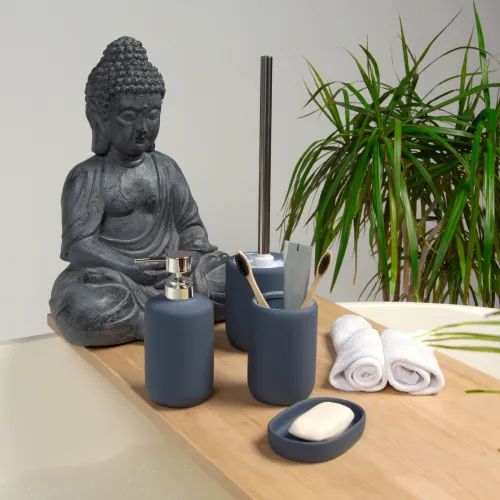 Килимок для ванни "Лагуна" 50x80 см, бавовна 1200 г/м², темно-сірий