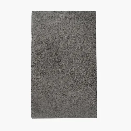 Коврик для ванны "Гавань" 50х80 см, хлопок 2400 г/м², темно-серый, двухсторонний