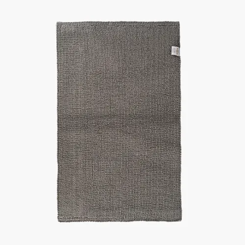 Коврик для ванны "Гавань" 50х80 см, хлопок 2400 г/м², темно-серый, двухсторонний