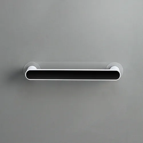 Універсальний тримач MVM 265 мм, що клеиться, білий/чорний для рушників та аксесуарів.