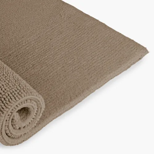 Коврик для ванны "Гавань" 50х80 см, хлопок 2400 г/м2, холодный бежевый, двухсторонний
