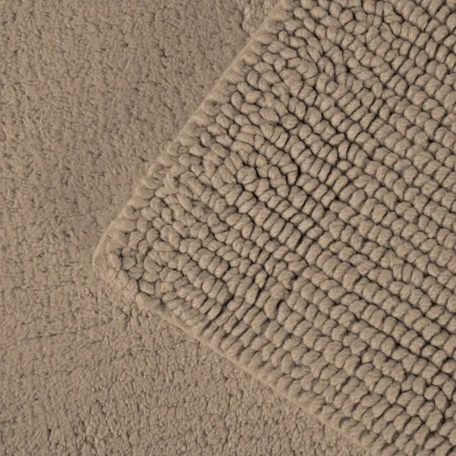 Коврик для ванны "Гавань" 50х80 см, хлопок 2400 г/м2, холодный бежевый, двухсторонний