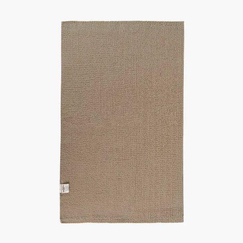 Коврик для ванны "Гавань" 50х80 см, хлопок 2400 г/м2, холодный бежевый, двухсторонний