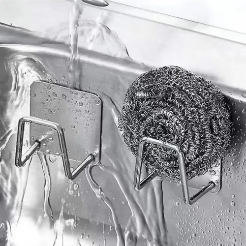 Крючок клеящийся для аксессуаров МВМ MY HOME, 45х50 мм, нержавеющая сталь, универсальный, 2,5 кг