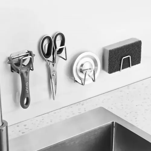 Крючок клеящийся для аксессуаров МВМ MY HOME, 45х50 мм, нержавеющая сталь, универсальный, 2,5 кг