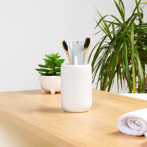 Підставка для зубних щіток та пасти МВМ MY HOME Milan, кераміка, 450 мл, біла