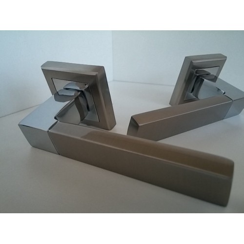 A-2004 SN/CP ручка д/дверей на розетке, мат. ник./пол.хром - A-2004 SN/CP