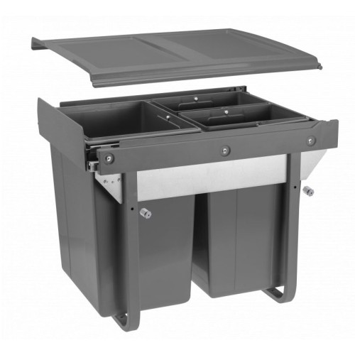 Сегрегатор GTV для кухонных шкафов 400 мм 20 + 2х10 л Графит - PB-45-202X10-60A