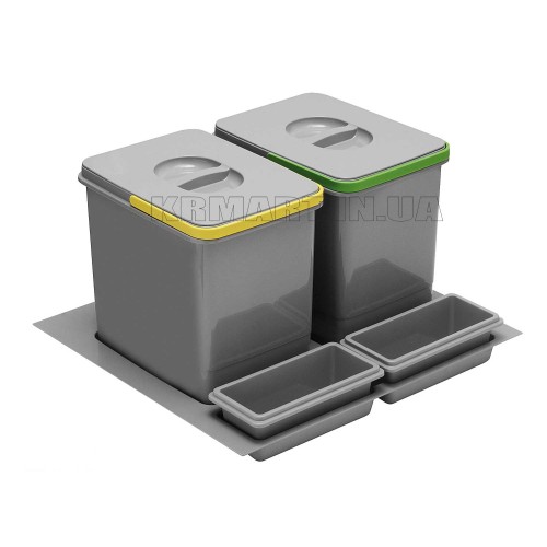 сегрегатор multino 600 мм 2x15л + 2 ємності - pb-91104100b5