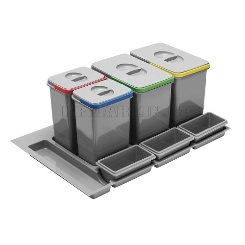 сегрегатор multino 900 мм 2 x 15 л + 2 x 7 л + 3 ємності - pb-91174100b5