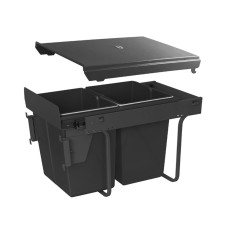 Сегрегатор GTV для кухонних шаф 450 мм 20+20 л З кріпленням Графіт