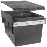 Відро для сміття PRACTI ECO з кріпленням під фасад 600мм, 2x27л 562х403х358