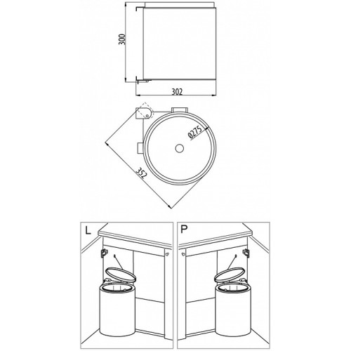 Відро для сміття circa 11л - pb-91024160v