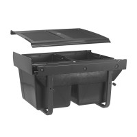 Сегрегатор GTV для кухонних шаф низька 450 мм 2х15л Графіт